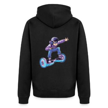 La vie est meilleure quand on est en hoverboard - Veste à capuche bio Premium Unisexe - noir - Dos - Nico (187cm)