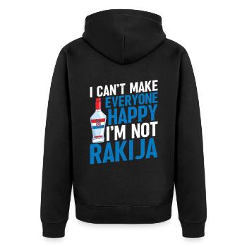 I can't make everyone happy, I'm - Unisex Premium Organic Zip Hoodie - black - Back - Nico (187cm)