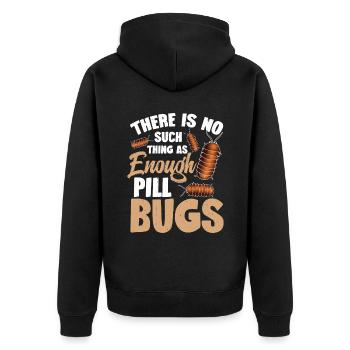 There are no enough pill errors - Unisex Premium Organic Zip Hoodie - black - Back - Nico (187cm)