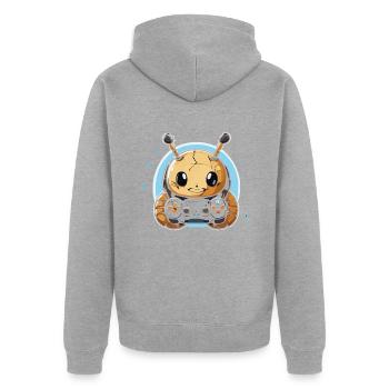 Tous les gens cool élèvent de minuscules dinosaures - Veste à capuche bio Premium Unisexe - gris chiné - Dos - Nico (187cm)