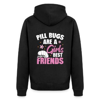 Les punaises sont les meilleures amies des filles. - Veste à capuche bio Premium Unisexe - noir - Dos - Nico (187cm)
