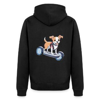 La vie du chien est meilleure lorsqu’il - Veste à capuche bio Premium Unisexe - noir - Dos - Nico (187cm)