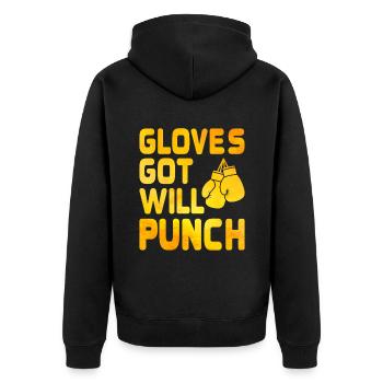 Got Gloves Will Punch Boxer Sports Musculation Gym - Veste à capuche bio Premium Unisexe - noir - Dos - Nico (187cm)