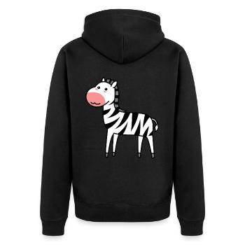 Zebra Comic Animal - Veste à capuche bio Premium Unisexe - noir - Dos - Nico (187cm)