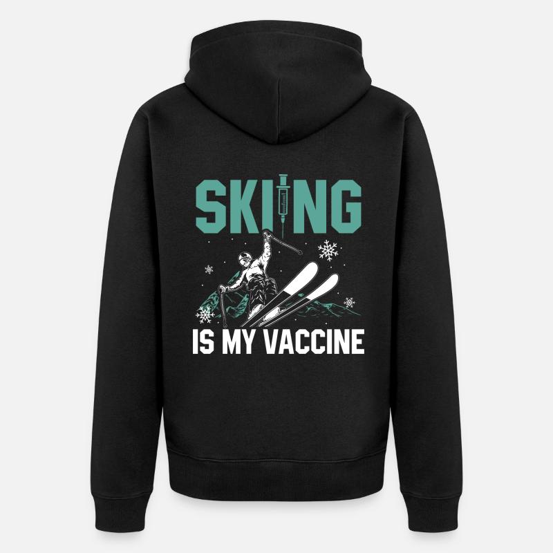 Après-Ski - Unisex Premium Bio Zip Hoodie - Schwarz