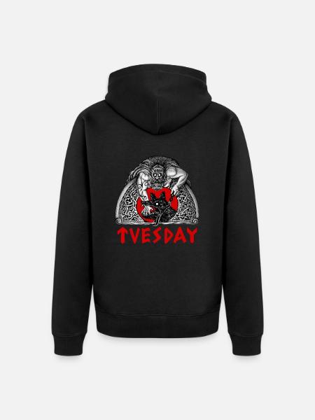 Tyr - Unisex Premium Organic Zip Hoodie - black
