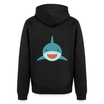 Mignon requin - Veste à capuche bio Premium Unisexe - noir - Dos - Nico (187cm)