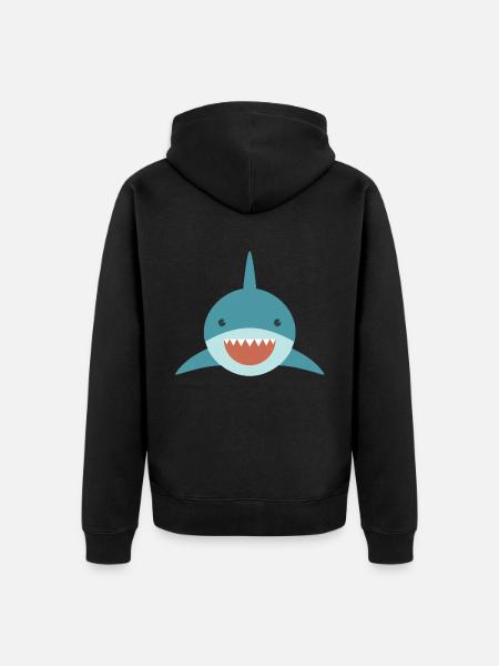 Mignon requin - Veste à capuche bio Premium Unisexe - noir