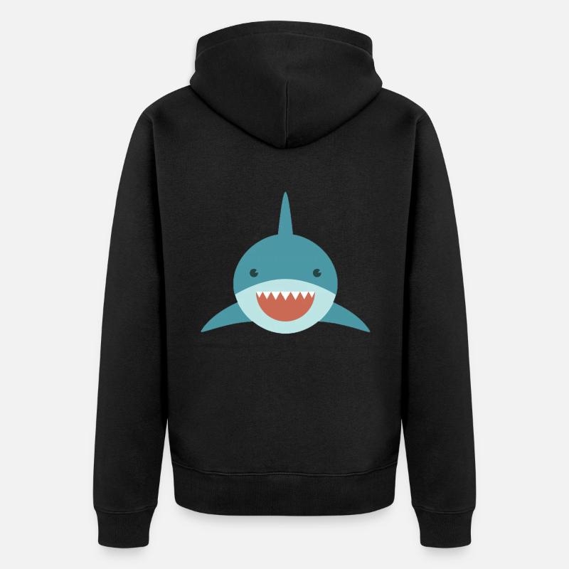 Mignon requin - Veste à capuche bio Premium Unisexe - noir