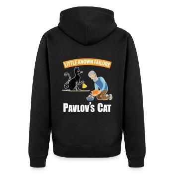 Le chat de Pavlov échec peu connu Psychologie drôle - Veste à capuche bio Premium Unisexe - noir - Dos - Nico (187cm)