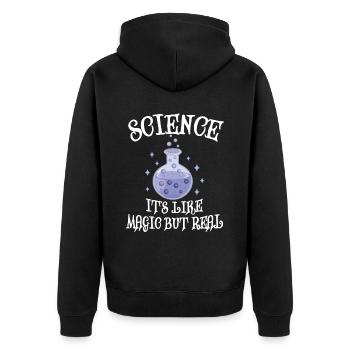 Science - C’est comme de la magie mais réel - Veste à capuche bio Premium Unisexe - noir - Dos - Nico (187cm)