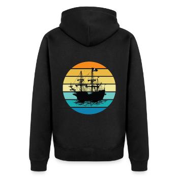 Bateau pirate - Veste à capuche bio Premium Unisexe - noir - Dos - Nico (187cm)