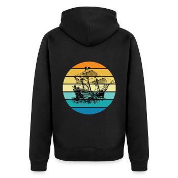 Bateau pirate - Veste à capuche bio Premium Unisexe - noir - Dos - Nico (187cm)