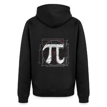 Jour Pi - Veste à capuche bio Premium Unisexe - noir - Dos - Nico (187cm)
