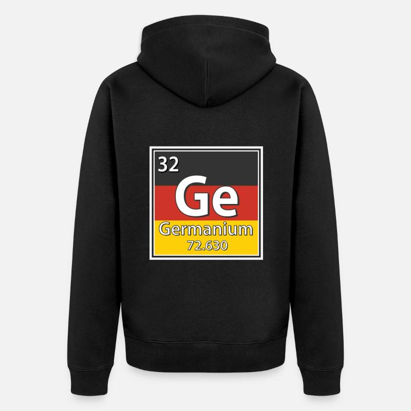 Germanium Element Periodic Table - Unisex Premium Organic Zip Hoodie - black