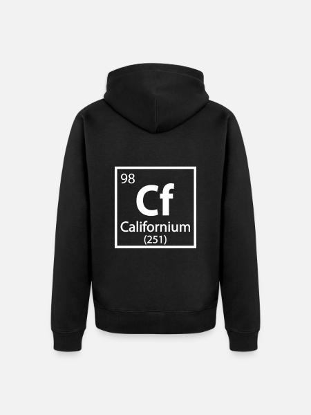 Californium Element Periodensystem - Unisex Premium Bio Zip Hoodie - Schwarz