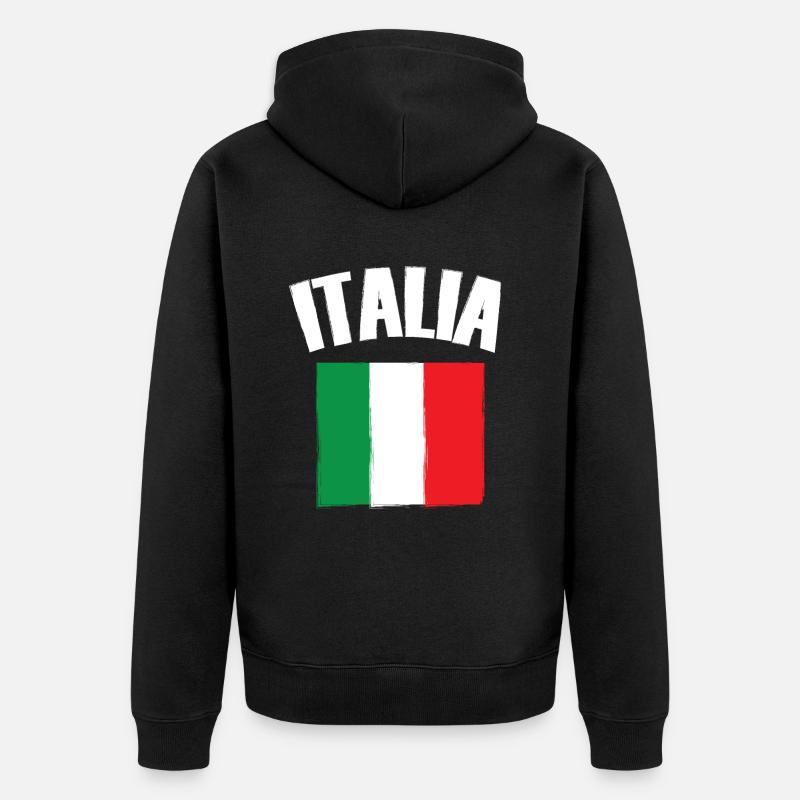 Italie - Drapeau de l’Italie - Veste à capuche bio Premium Unisexe - noir
