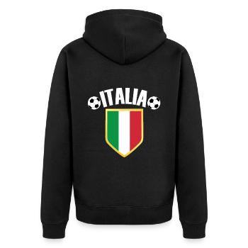 Italia Italy Crest Fan de football - Veste à capuche bio Premium Unisexe - noir - Dos - Nico (187cm)