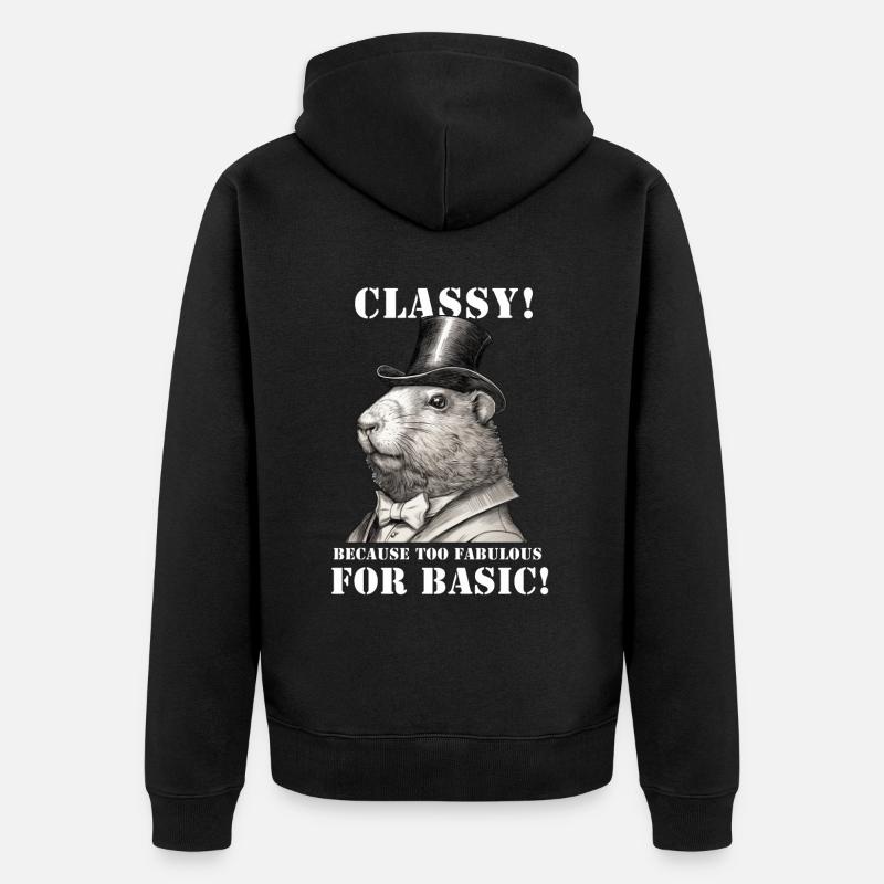 Capybara - Veste à capuche bio Premium Unisexe - noir