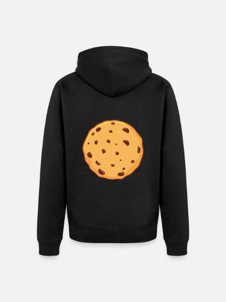 Chocolate Chips Cookie - Unisex Premium Organic Zip Hoodie - black
