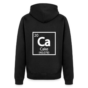 Cake Element Periodic Table - Unisex Premium Organic Zip Hoodie - black - Back - Nico (187cm)