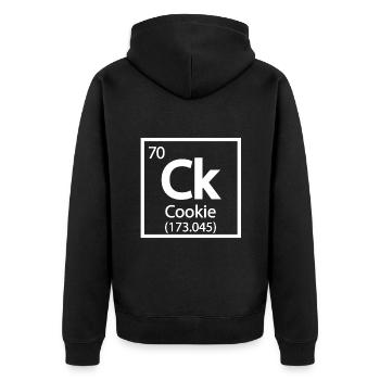 Cookie Element - Periodic Table - Unisex Premium Organic Zip Hoodie - black - Back - Nico (187cm)