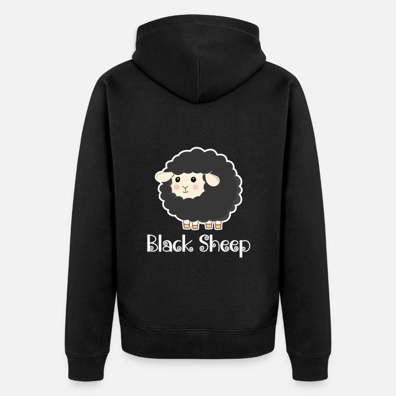Mouton noir - Veste à capuche bio Premium Unisexe - noir