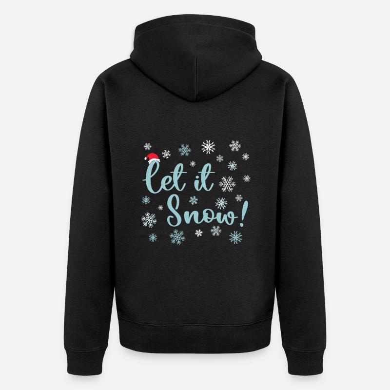 Que neige - Veste à capuche bio Premium Unisexe - noir