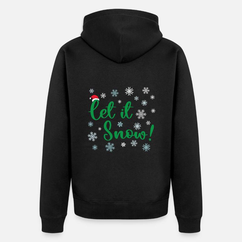 Que neige Noël - Veste à capuche bio Premium Unisexe - noir