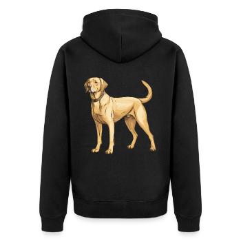Chien Labrador - Veste à capuche bio Premium Unisexe - noir - Dos - Nico (187cm)