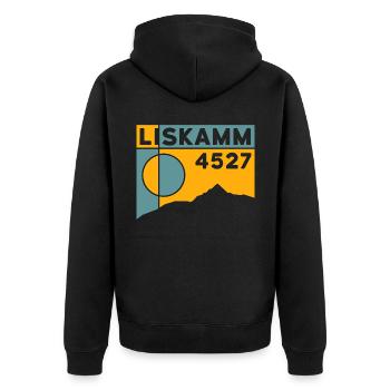 Lyskamm Crossing Liskamm High Tour Souvenir - Unisex Premium Organic Zip Hoodie - black - Back - Nico (187cm)
