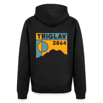Triglav Triglau Kranjske Gora Slovenia Hiking - Unisex Premium Organic Zip Hoodie - black - Back - Nico (187cm)