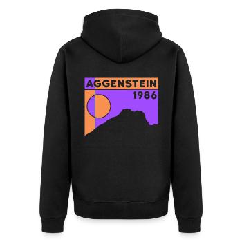 Aggenstein Summit Tour Grän Randonnée avec des enfants - Veste à capuche bio Premium Unisexe - noir - Dos - Nico (187cm)