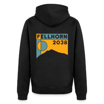 Fellhorn Fleurs Randonnée Randonnée Allgäu Souvenirs - Veste à capuche bio Premium Unisexe - noir - Dos - Nico (187cm)