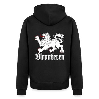 Lion des Flandres - Veste à capuche bio Premium Unisexe - noir - Dos - Nico (187cm)