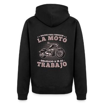 Nacido para Conducir la Moto Ogligado in Trabajar - Veste à capuche bio Premium Unisexe - noir - Dos - Nico (187cm)