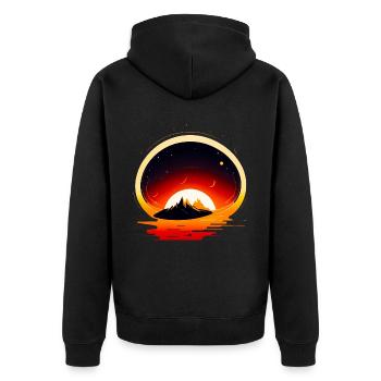 Vue de l’espace / Mars - Veste à capuche bio Premium Unisexe - noir - Dos - Nico (187cm)