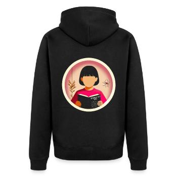 L’aventure du jeune lecteur - Veste à capuche bio Premium Unisexe - noir - Dos - Nico (187cm)