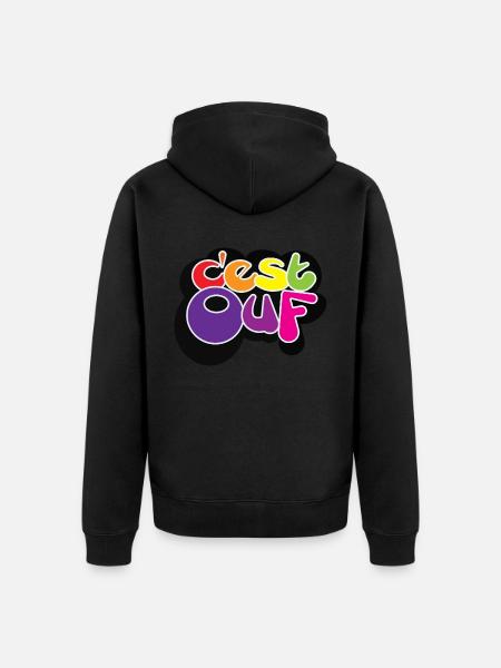 IT'S PHEW - Unisex Premium Organic Zip Hoodie - black