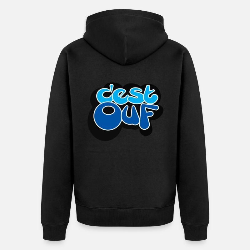 C EST OUF BLEU - Veste à capuche bio Premium Unisexe - noir