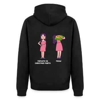 Design de Noël pour les jeunes fiers Pinoys - Veste à capuche bio Premium Unisexe - noir - Dos - Nico (187cm)
