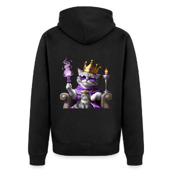 Flamme de la domination des chats - Veste à capuche bio Premium Unisexe - noir - Dos - Nico (187cm)