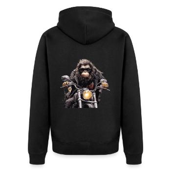 Gorilla Biker - Veste à capuche bio Premium Unisexe - noir - Dos - Nico (187cm)