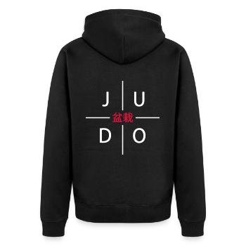 Judo Arts Martiaux-JUDO Judoka - Veste à capuche bio Premium Unisexe - noir - Dos - Nico (187cm)
