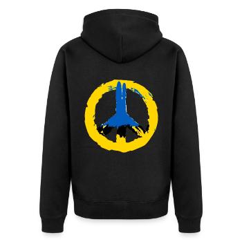 Ukraine Paix - Veste à capuche bio Premium Unisexe - noir - Dos - Nico (187cm)