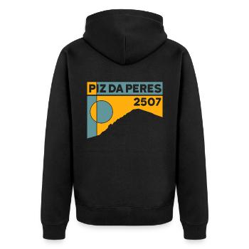 Piz da Peres Dolomites Randonnée Escalade Souvenirs - Veste à capuche bio Premium Unisexe - noir - Dos - Nico (187cm)