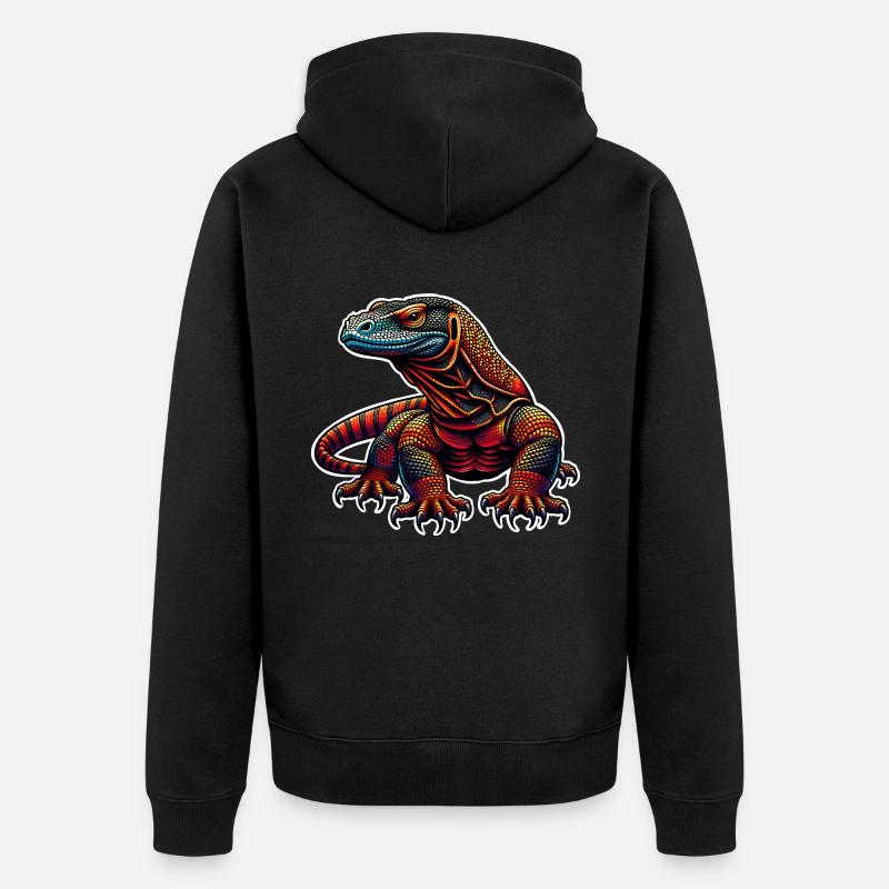 Komodo Dragon - Veste à capuche bio Premium Unisexe - noir