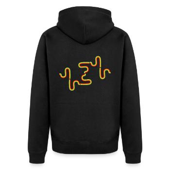 Dreadlocks Reggae Rainbow Gift Rasta Rastafari - Unisex Premium Organic Zip Hoodie - black - Back - Nico (187cm)