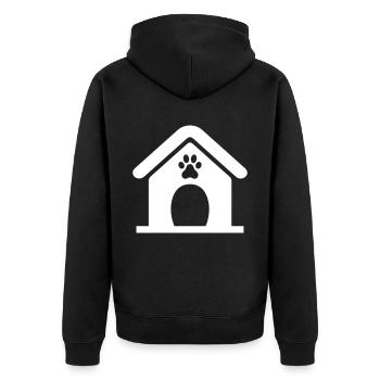 Chien de maison pour chien - Veste à capuche bio Premium Unisexe - noir - Dos - Nico (187cm)