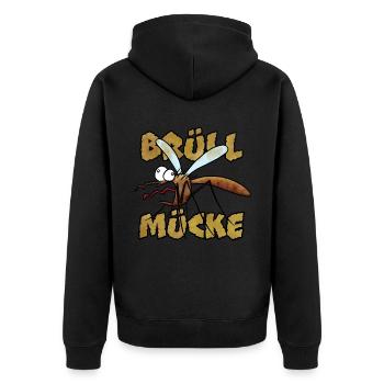 Moustique hurleur - Veste à capuche bio Premium Unisexe - noir - Dos - Nico (187cm)